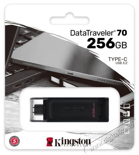 Kingston 256GB USB3.2 C DataTraveler 70 (DT70/256GB) Flash Drive Memória kártya / Pendrive - Pendrive - 474726