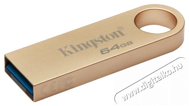 Kingston 64GB 3.2 Gen 1 DT SE9 G3 220MB/s fém Flash Drive Memória kártya / Pendrive - Pendrive - 507175
