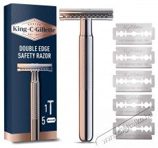 KING C. GILLETTE Double Edge + 5 db fej Szépségápolás / Egészség - Szőrtelenítő / borotva - Férfi borotva - 518852