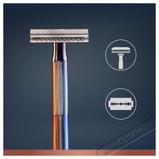 KING C. GILLETTE Double Edge + 5 db fej Szépségápolás / Egészség - Szőrtelenítő / borotva - Férfi borotva - 518852