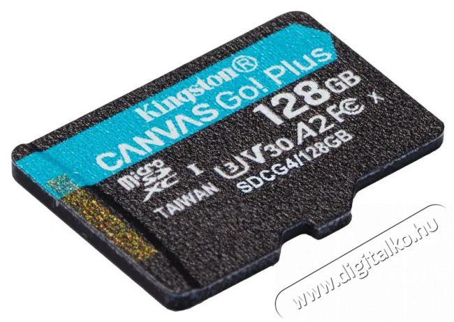 Kingston microSDXC Canvas Go Plus Gen4 128GB Memória kártya / Pendrive - MicroSD / MicroSDHC kártya - 522222