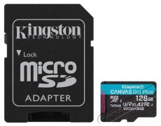 Kingston microSDXC Canvas Go Plus Gen4 128GB Memória kártya / Pendrive - MicroSD / MicroSDHC kártya - 522222