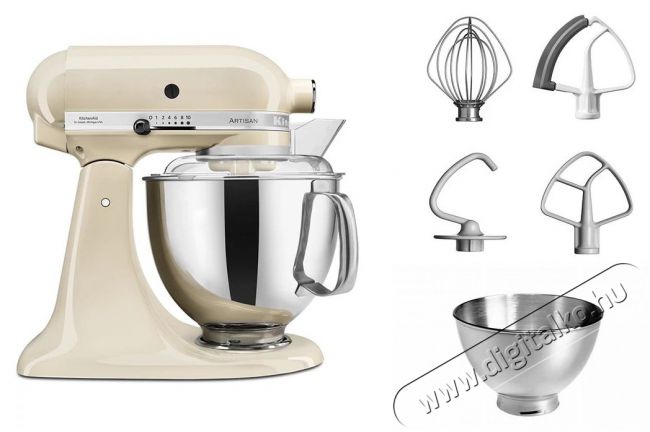 KitchenAid Artisan 5KSM175, mandula matt Konyhai termékek - Konyhai kisgép (előkészítés / feldolgozás) - Konyhai robotgép - 511332