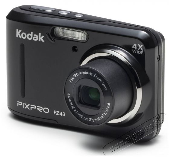 Kodak PixPro FZ43 digitális fényképezőgép - fekete Fényképezőgép / kamera - Kompakt fényképezőgép - Normál tudású kompakt - 320544