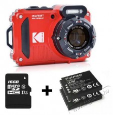 Kodak Pixpro WPZ2 vízálló/porálló/ütésálló digitális piros fényképezőgép + 16Gb microSd + akkumulátor Fényképezőgép / kamera - Kompakt fényképezőgép - Kaland és vízálló fényképezőgép - 500390