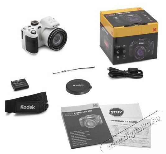 Kodak Pixpro AZ425 digit&aacute;lis feh&eacute;r f&eacute;nyk&eacute;pezőg&eacute;p (&Uacute;jracsomagolt) F&eacute;nyk&eacute;pezőg&eacute;p / kamera - Kompakt f&eacute;nyk&eacute;pezőg&eacute;p - Norm&aacute;l tud&aacute;s&uacute; kompakt - 506260
