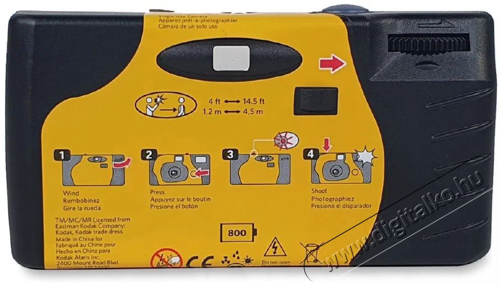 Kodak Power Flash 27+12 Disposable F&eacute;nyk&eacute;pezőg&eacute;p / kamera - Kompakt f&eacute;nyk&eacute;pezőg&eacute;p - Anal&oacute;g f&eacute;nyk&eacute;pezőg&eacute;p - 520094