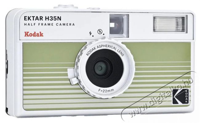 Kodak EKTAR H35N Camera Striped Green F&eacute;nyk&eacute;pezőg&eacute;p / kamera - Kompakt f&eacute;nyk&eacute;pezőg&eacute;p - Anal&oacute;g f&eacute;nyk&eacute;pezőg&eacute;p - 520108