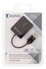 König CSU2TCR100BL MEMÓRIAKÁRTYA OLVASÓ Újdonságok - Új termékek - 340735