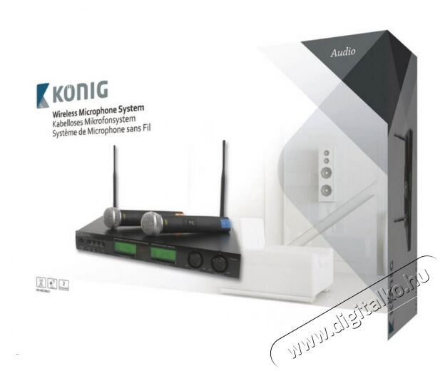 König KN-MICW621 VEZETÉK NÉLKÜLI MIKROFON RENDSZER Újdonságok - Új termékek - 340755
