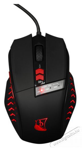 KONIX - DRAKKAR PC Runemaster Evo Egér Vezetékes Gaming 2500DPI, Fekete-Piros Iroda és számítástechnika - Egér - Vezetékes egér - 483681