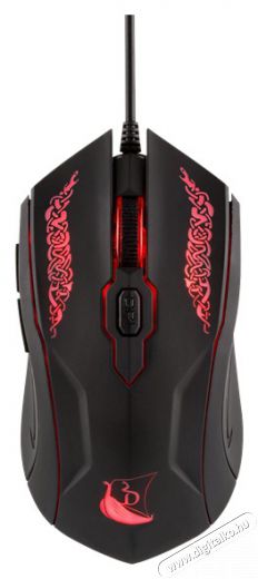 KONIX - DRAKKAR PC Shaman Egér Vezetékes Gaming 2000DPI, Fekete-Piros Iroda és számítástechnika - Egér - Vezetékes egér - 483680