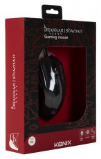 KONIX - DRAKKAR PC Shaman Egér Vezetékes Gaming 2000DPI, Fekete-Piros Iroda és számítástechnika - Egér - Vezetékes egér - 483680