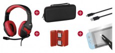 KONIX - MYTHICS Nintendo Switch Gamer csomag (Fejhallgató + Töltő kábel + Üvegfólia + Játék tartó + Táska) Mobil / Kommunikáció / Smart - Tablet / E-book kiegészítő, tok - Kiegészítő csomag - 482184