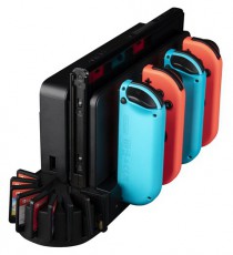 KONIX - MYTHICS Nintendo Switch Konzol hűtő + Töltő állomás + Játék tartó, Fekete Mobil / Kommunikáció / Smart - Tablet / E-book kiegészítő, tok - Kiegészítő csomag - 482187