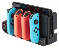 KONIX - MYTHICS Nintendo Switch Konzol hűtő + Töltő állomás + Játék tartó, Fekete Mobil / Kommunikáció / Smart - Tablet / E-book kiegészítő, tok - Kiegészítő csomag - 482187