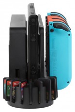 KONIX - MYTHICS Nintendo Switch Konzol hűtő + Töltő állomás + Játék tartó, Fekete Mobil / Kommunikáció / Smart - Tablet / E-book kiegészítő, tok - Kiegészítő csomag - 482187