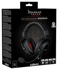 KONIX - DRAKKAR PC Bodhran 7.1 Fejhallgató Vezetékes Gaming Stereo Mikrofon, Fekete Audio-Video / Hifi / Multimédia - Fül és Fejhallgatók - Fejhallgató mikrofonnal / headset - 501169
