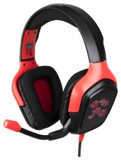 KONIX - NARUTO Akatsuki 2.0 Fejhallgató Vezetékes Gaming Stereo Mikrofon, Fekete-Piros Audio-Video / Hifi / Multimédia - Fül és Fejhallgatók - Fejhallgató mikrofonnal / headset - 501167