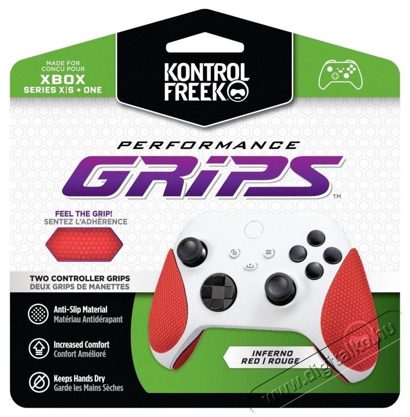 Kontrolfreek KontrolFreek Original Grips XBX / XB1 Red Iroda &eacute;s sz&aacute;m&iacute;t&aacute;stechnika - J&aacute;t&eacute;k konzol - Kieg&eacute;sz&iacute;tő - 537889