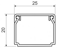 Kopos LHD 25X20 HD 2m 25x20 mm minicsatorna Háztartás / Otthon / Kültér - Világítás / elektromosság - Hálózati elosztó / hosszabbító / adapter - 395643