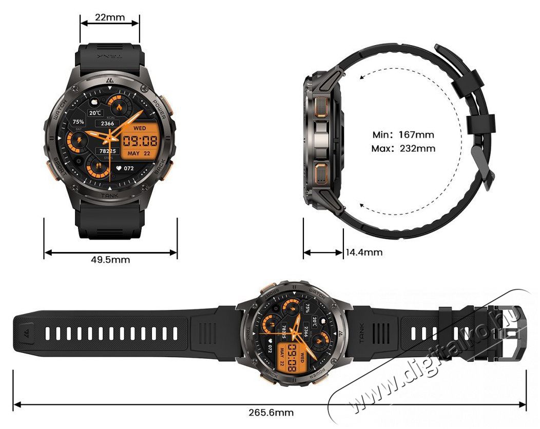 KOSPET TANK T3 Special Edition Black Mobil / Kommunik&aacute;ci&oacute; / Smart - Okos eszk&ouml;z - Okos&oacute;ra - 527388