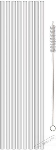 Koziol 8 db-os szívószál szett kefével 270 mm Cheers Straws kristálytiszta Konyhai termékek - Konyhai eszköz - Készlet / szett - 525123