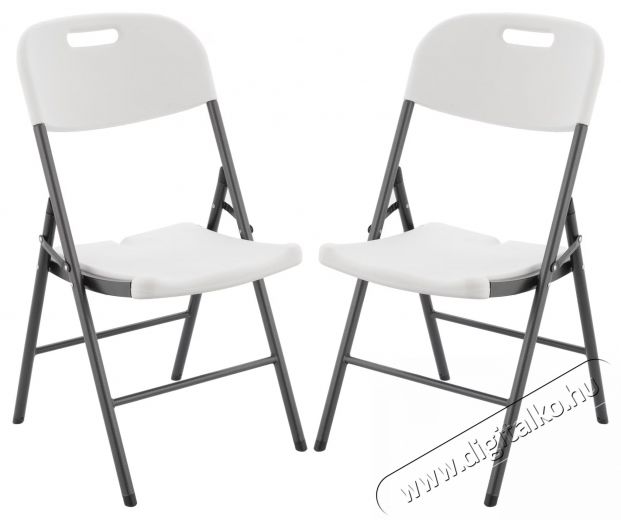 Kring Banquette 2 darab &ouml;sszecsukhat&oacute; kerti sz&eacute;k, 47.5 x 58 x 86.5 cm, F&eacute;m/Műanyag, Feh&eacute; H&aacute;ztart&aacute;s / Otthon / K&uuml;lt&eacute;r - K&uuml;lt&eacute;r / kerti term&eacute;k / grill - Kerti b&uacute;tor - 537057