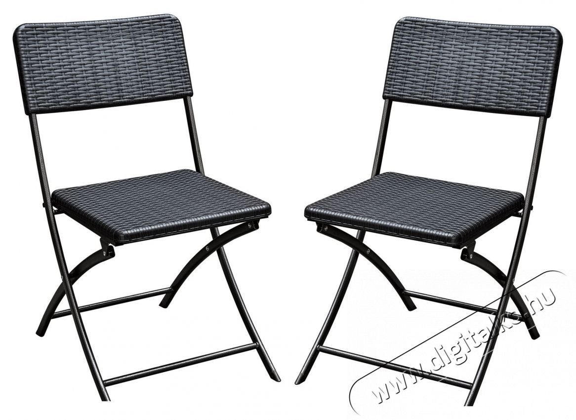 Kring Banquette 2 darab &ouml;sszecsukhat&oacute; kerti sz&eacute;k, 57 x 44.5 x 80.5 cm, F&eacute;m/Műanyag, Fekete H&aacute;ztart&aacute;s / Otthon / K&uuml;lt&eacute;r - K&uuml;lt&eacute;r / kerti term&eacute;k / grill - Kerti b&uacute;tor - 537048