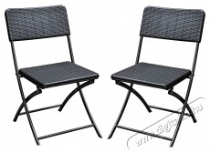 Kring Banquette 2 darab &ouml;sszecsukhat&oacute; kerti sz&eacute;k, 57 x 44.5 x 80.5 cm, F&eacute;m/Műanyag, Fekete H&aacute;ztart&aacute;s / Otthon / K&uuml;lt&eacute;r - K&uuml;lt&eacute;r / kerti term&eacute;k / grill - Kerti b&uacute;tor - 537048