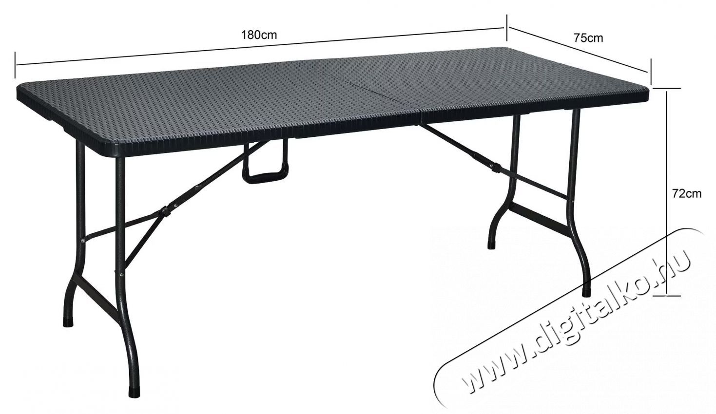 Kring Banquette Kerti/terasz/udvari &ouml;sszecsukhat&oacute; asztal, 180 x 75 x 72 cm, f&eacute;m/műanyag H&aacute;ztart&aacute;s / Otthon / K&uuml;lt&eacute;r - K&uuml;lt&eacute;r / kerti term&eacute;k / grill - Kerti b&uacute;tor - 537038