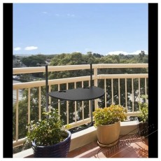 Kring Banquette &Ouml;sszecsukhat&oacute; erk&eacute;ly asztal, f&eacute;m/műanyag, 60 x 64 x 73, fekete H&aacute;ztart&aacute;s / Otthon / K&uuml;lt&eacute;r - K&uuml;lt&eacute;r / kerti term&eacute;k / grill - Kerti b&uacute;tor - 537036