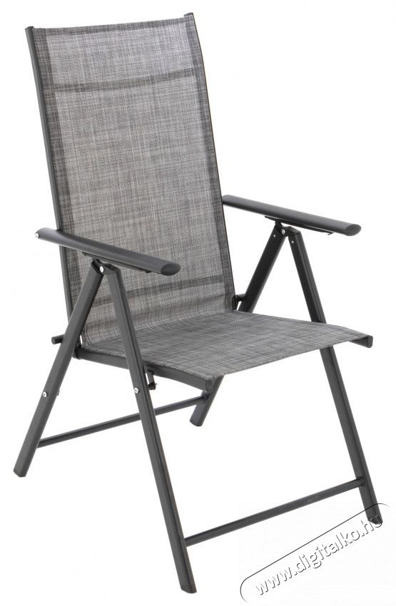 Kring Bie 2 darab &ouml;sszecsukhat&oacute; kerti/terasz/erk&eacute;lyi sz&eacute;k, f&eacute;m, 69 x 55 x 102 cm, 7 poz&iacute;ci&oacute;ban &aacute;ll&iacute;that&oacute;, Sz&uuml;rke H&aacute;ztart&aacute;s / Otthon / K&uuml;lt&eacute;r - K&uuml;lt&eacute;r / kerti term&eacute;k / grill - Kerti b&uacute;tor - 537052