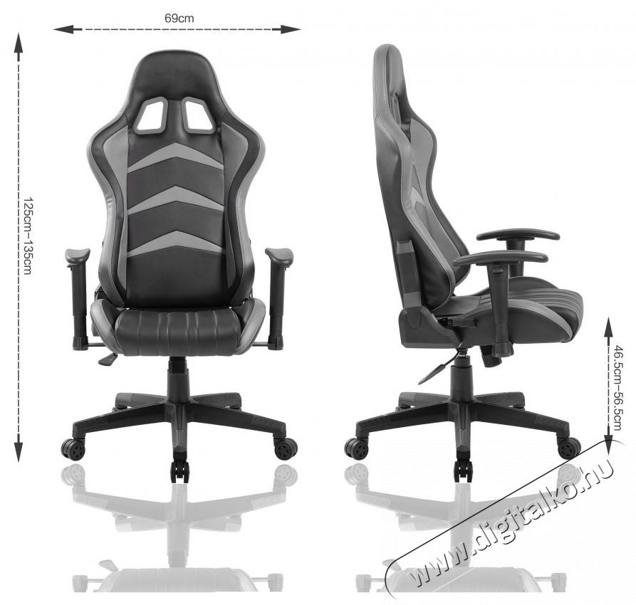 Kring Blur irodai sz&eacute;k, &aacute;ll&iacute;that&oacute; magass&aacute;g&uacute;, PU, fekete/sz&uuml;rke Iroda &eacute;s sz&aacute;m&iacute;t&aacute;stechnika - Egy&eacute;b sz&aacute;m&iacute;t&aacute;stechnikai term&eacute;k - 537020