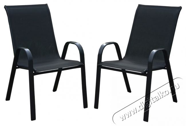 Kring Bruxelles sz&eacute;k, 2 db, kerti/terasz/erk&eacute;ly, f&eacute;m, 72,5x55,5x92,5 cm, fekete H&aacute;ztart&aacute;s / Otthon / K&uuml;lt&eacute;r - K&uuml;lt&eacute;r / kerti term&eacute;k / grill - Kerti b&uacute;tor - 537037