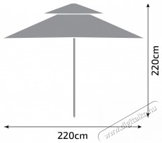 Kring Strand napernyő, 2.2 m, S&ouml;t&eacute;t sz&uuml;rke H&aacute;ztart&aacute;s / Otthon / K&uuml;lt&eacute;r - K&uuml;lt&eacute;r / kerti term&eacute;k / grill - Kerti b&uacute;tor - 537066