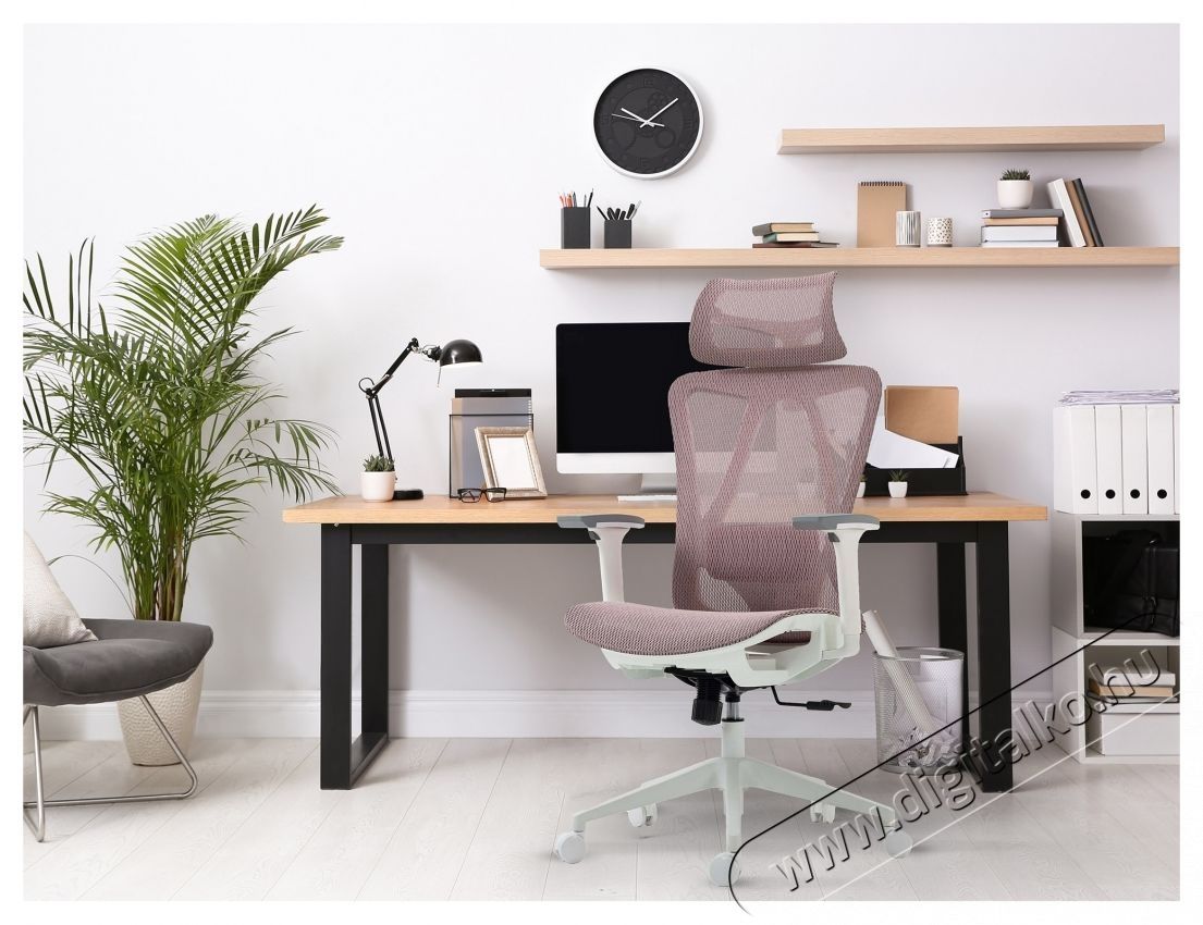 Kring Yoko ergonomikus irodai sz&eacute;k, h&aacute;l&oacute;s, Pink Iroda &eacute;s sz&aacute;m&iacute;t&aacute;stechnika - Egy&eacute;b sz&aacute;m&iacute;t&aacute;stechnikai term&eacute;k - 537028