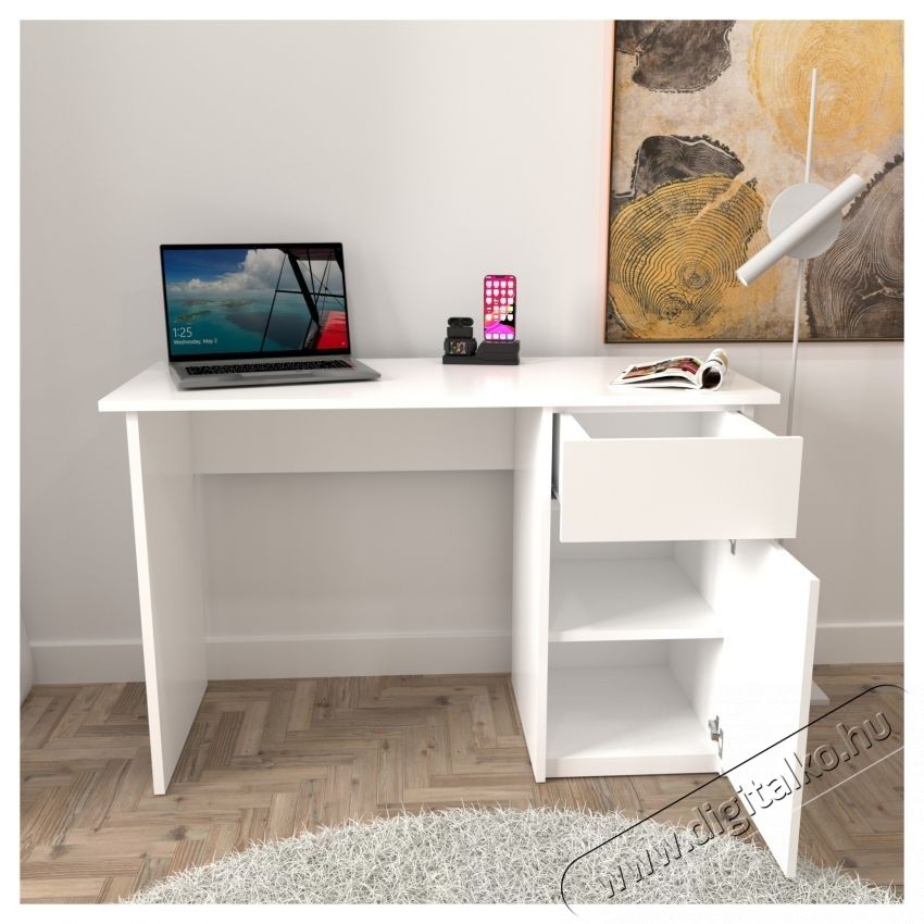 KringX Origo &iacute;r&oacute;asztal, 120x50x77 cm, 1 fi&oacute;kkal/1 ajt&oacute;val, Feh&eacute;r Iroda &eacute;s sz&aacute;m&iacute;t&aacute;stechnika - Egy&eacute;b sz&aacute;m&iacute;t&aacute;stechnikai term&eacute;k - 537072