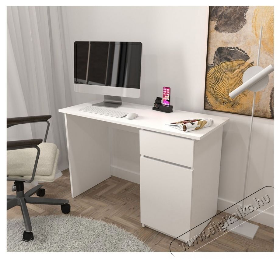 KringX Origo &iacute;r&oacute;asztal, 120x50x77 cm, 1 fi&oacute;kkal/1 ajt&oacute;val, Feh&eacute;r Iroda &eacute;s sz&aacute;m&iacute;t&aacute;stechnika - Egy&eacute;b sz&aacute;m&iacute;t&aacute;stechnikai term&eacute;k - 537072