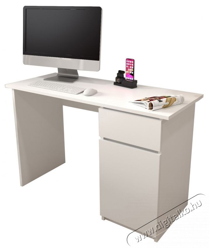 KringX Origo &iacute;r&oacute;asztal, 120x50x77 cm, 1 fi&oacute;kkal/1 ajt&oacute;val, Feh&eacute;r Iroda &eacute;s sz&aacute;m&iacute;t&aacute;stechnika - Egy&eacute;b sz&aacute;m&iacute;t&aacute;stechnikai term&eacute;k - 537072