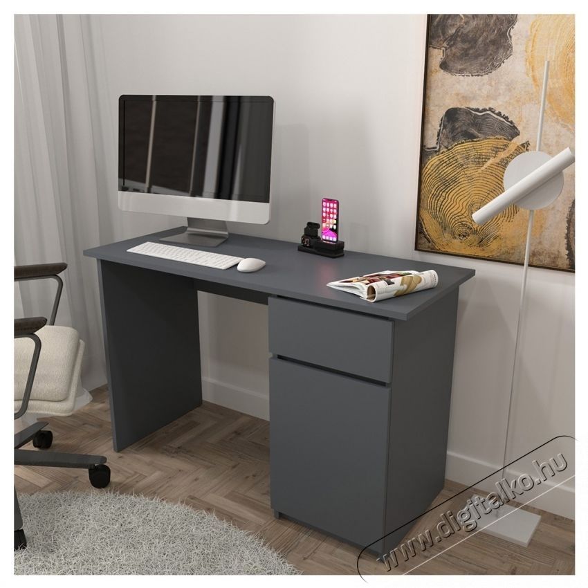 KringX Origo &iacute;r&oacute;asztal, 120x50x77 cm, 1 fi&oacute;kkal/1 ajt&oacute;val, grafit sz&iacute;nű Iroda &eacute;s sz&aacute;m&iacute;t&aacute;stechnika - Egy&eacute;b sz&aacute;m&iacute;t&aacute;stechnikai term&eacute;k - 537073