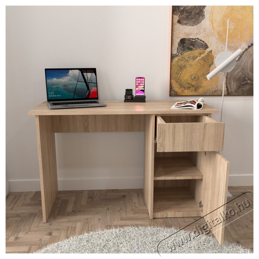 KringX Origo &iacute;r&oacute;asztal, 120x50x77 cm, 1 fi&oacute;kkal/1 ajt&oacute;val, Sonoma Iroda &eacute;s sz&aacute;m&iacute;t&aacute;stechnika - Egy&eacute;b sz&aacute;m&iacute;t&aacute;stechnikai term&eacute;k - 537074