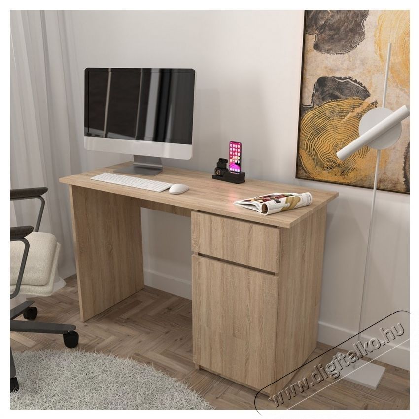 KringX Origo &iacute;r&oacute;asztal, 120x50x77 cm, 1 fi&oacute;kkal/1 ajt&oacute;val, Sonoma Iroda &eacute;s sz&aacute;m&iacute;t&aacute;stechnika - Egy&eacute;b sz&aacute;m&iacute;t&aacute;stechnikai term&eacute;k - 537074