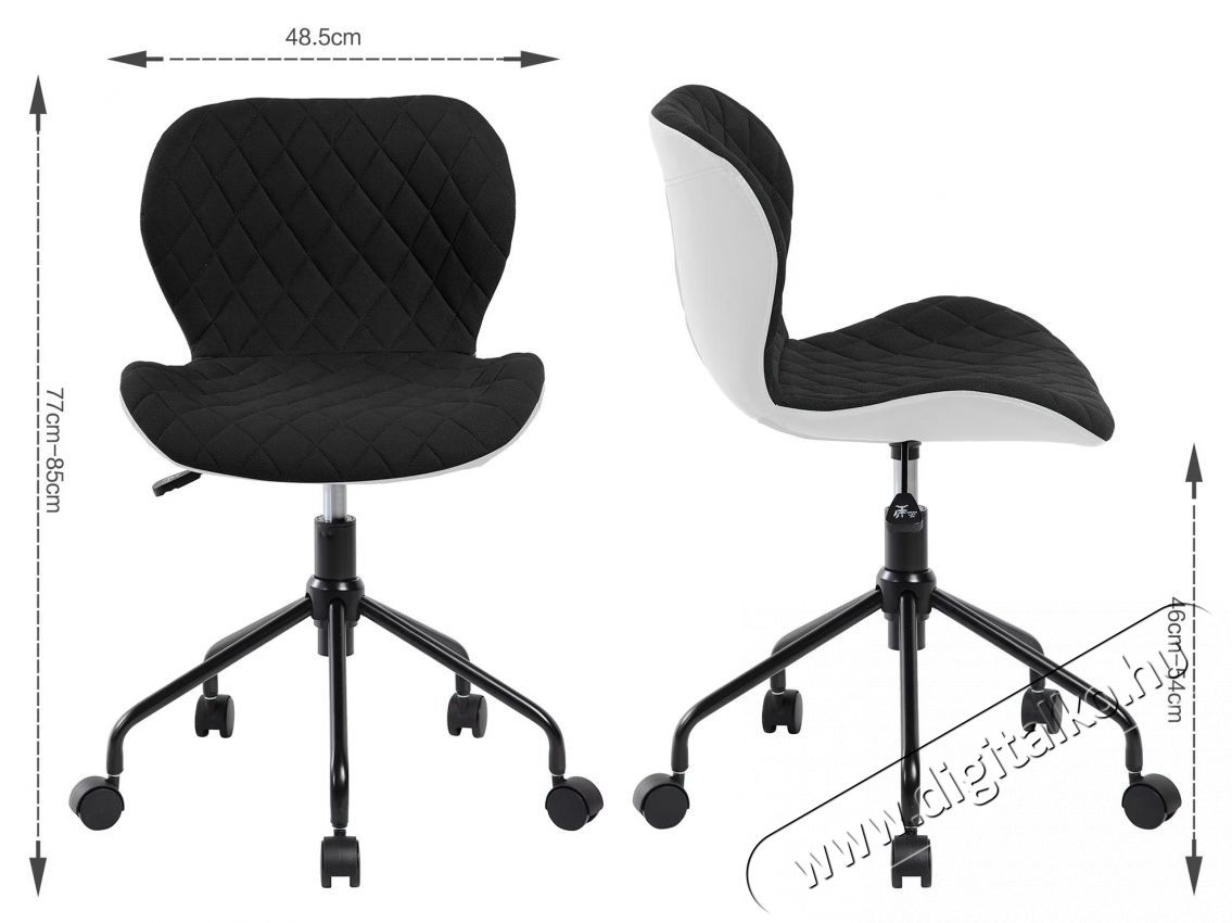 Kring Bogota sz&eacute;k, textil anyag, Fekete/Feh&eacute;r Iroda &eacute;s sz&aacute;m&iacute;t&aacute;stechnika - Egy&eacute;b sz&aacute;m&iacute;t&aacute;stechnikai term&eacute;k - 537013