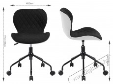 Kring Bogota sz&eacute;k, textil anyag, Fekete/Feh&eacute;r Iroda &eacute;s sz&aacute;m&iacute;t&aacute;stechnika - Egy&eacute;b sz&aacute;m&iacute;t&aacute;stechnikai term&eacute;k - 537013