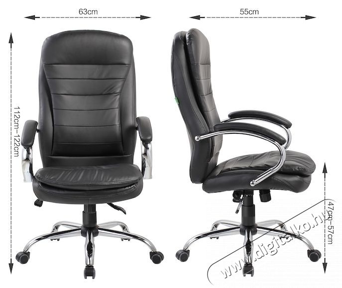 Kring Dallas Ergonomikus irodai sz&eacute;k, PU, Fekete H&aacute;ztart&aacute;s / Otthon / K&uuml;lt&eacute;r - Egy&eacute;b h&aacute;ztart&aacute;si term&eacute;k - 536985