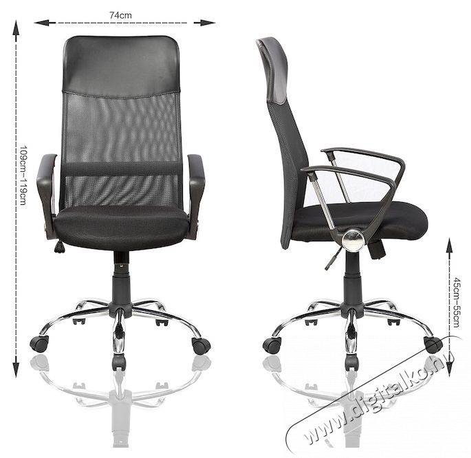 Kring Fit Ergonomikus irodai sz&eacute;k, H&aacute;l&oacute;s, Fekete H&aacute;ztart&aacute;s / Otthon / K&uuml;lt&eacute;r - Egy&eacute;b h&aacute;ztart&aacute;si term&eacute;k - 536975