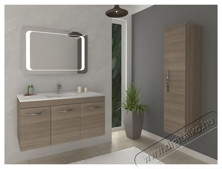 Kring t&uuml;k&ouml;r, LED vil&aacute;g&iacute;t&aacute;ssal, 60 x 90 x 2.9 cm Sz&eacute;ps&eacute;g&aacute;pol&aacute;s / Eg&eacute;szs&eacute;g - T&uuml;k&ouml;r - 536974