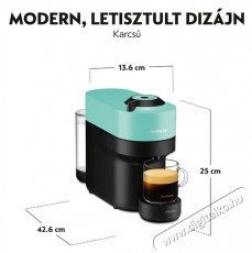 Krups Vertuo Pop Nespresso XN920410 kapszulás kávéfőző, mentazöld Konyhai termékek - Kávéfőző / kávéörlő / kiegészítő - Kapszulás / podos kávéfőző - 400056
