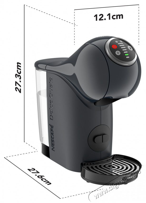 Krups KP340B10 Nescaf&eacute; Dolce Gusto Genio S Plus Kapszul&aacute;s k&aacute;v&eacute;főző, 1500W, 15 bar, sz&uuml;rke  Konyhai term&eacute;kek - K&aacute;v&eacute;főző / k&aacute;v&eacute;&ouml;rlő / kieg&eacute;sz&iacute;tő - Kapszul&aacute;s / podos k&aacute;v&eacute;főző - 495951
